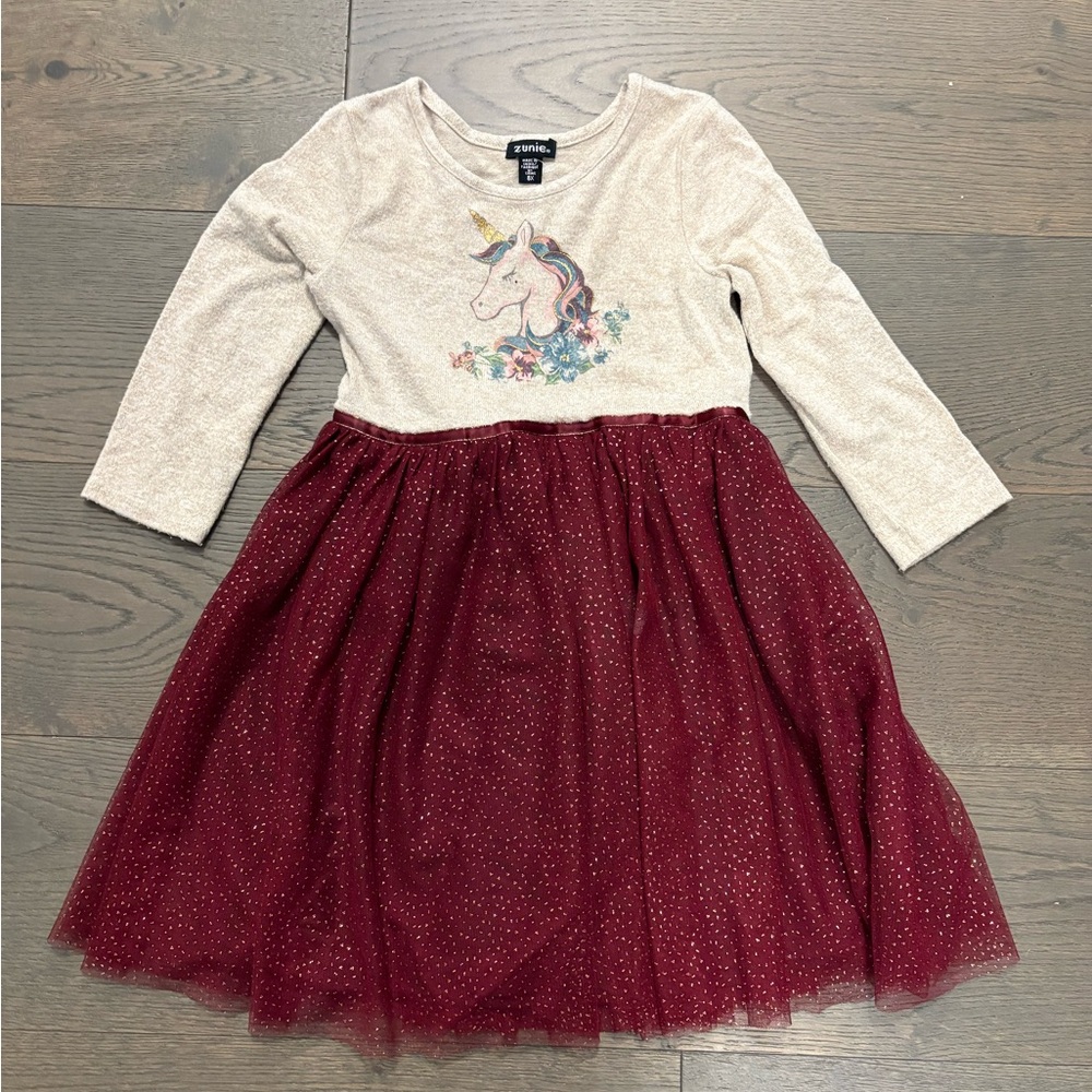 Zunie girls unicorn tutu dress sz 6X new with tags retail $79